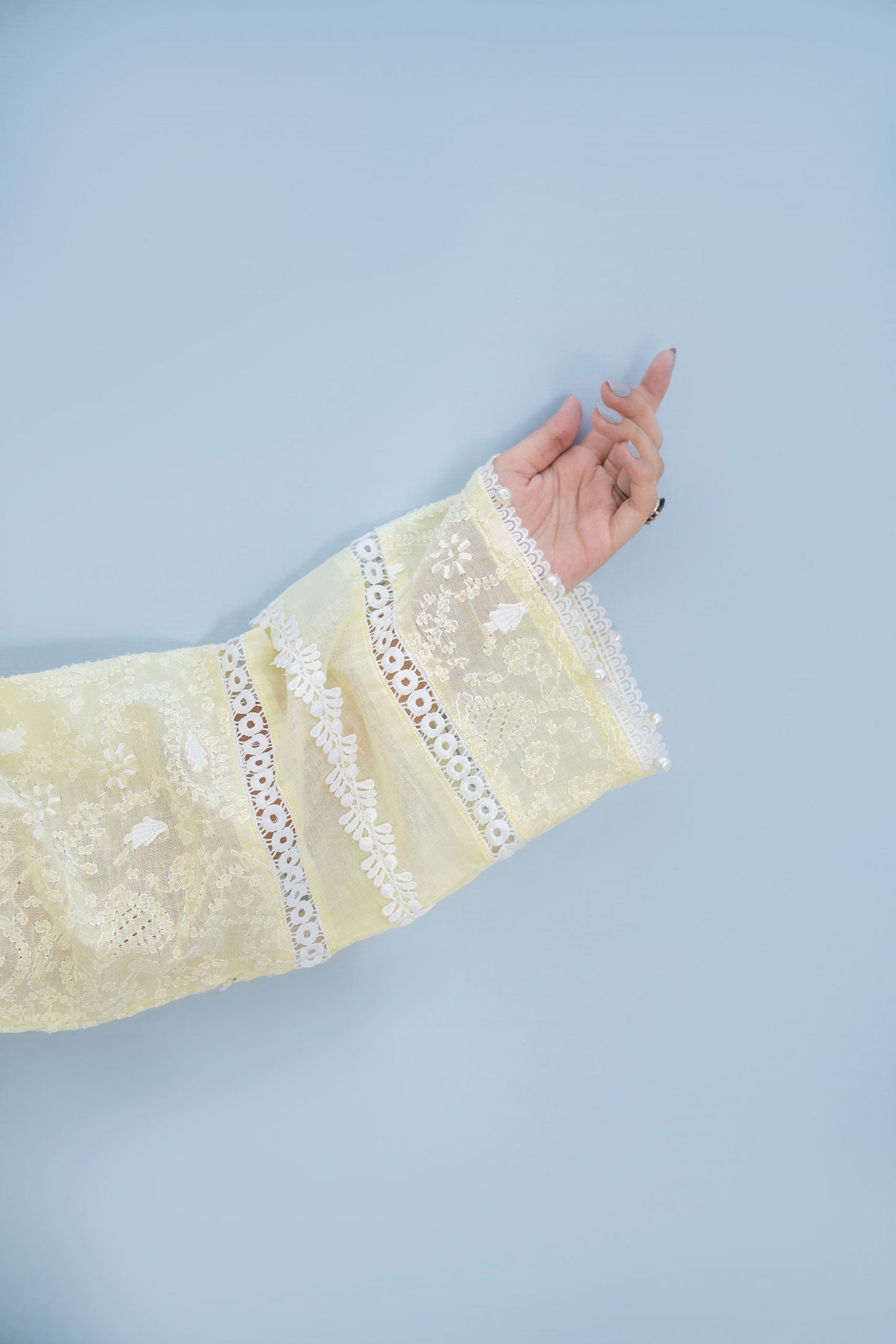 Light Yellow Chikankari Shirt