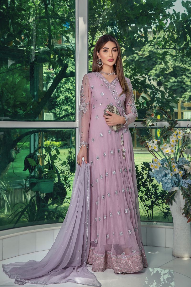 Lilac pakistani dress sales